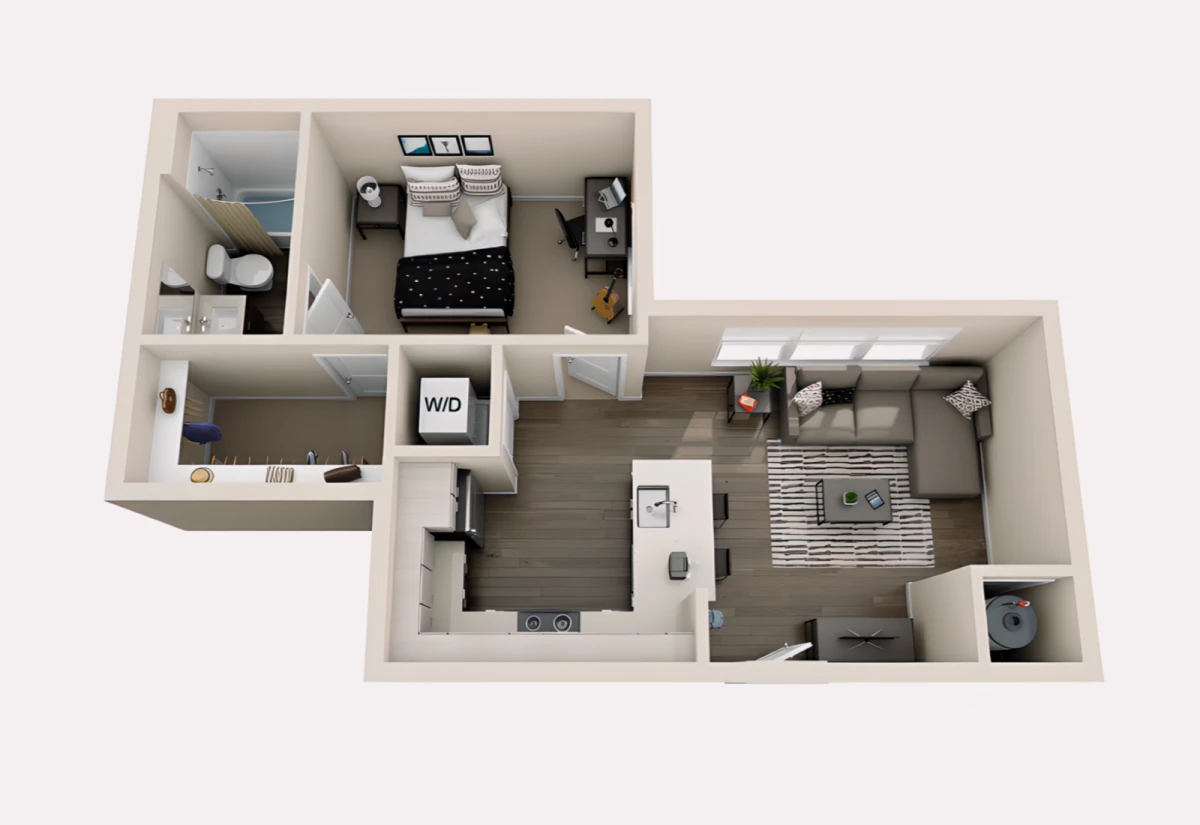 1 bed 1 bath The Astoria