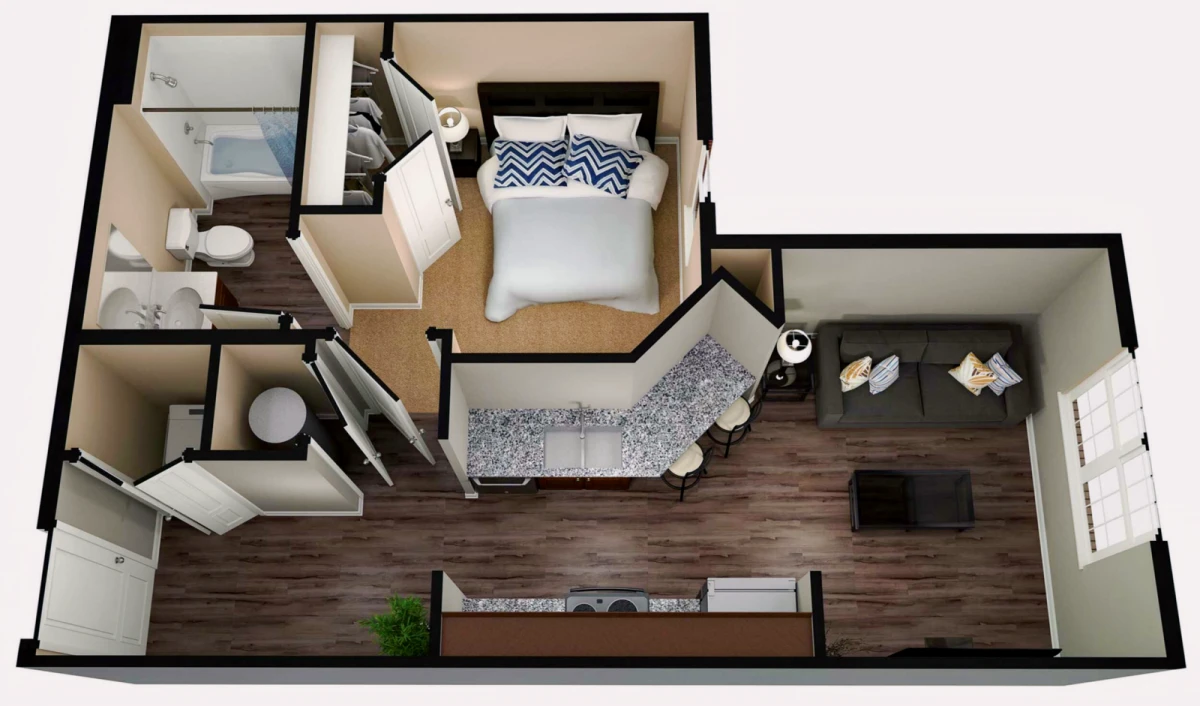 2 Rooms view 2