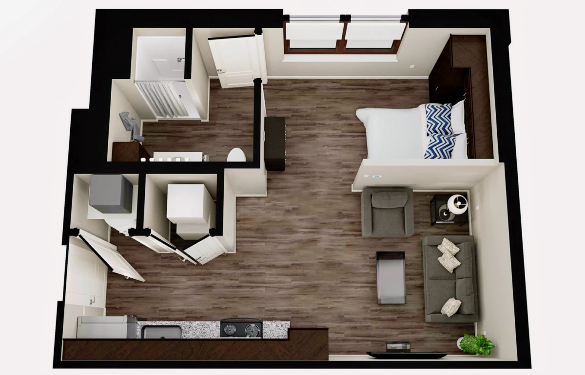 4 Rooms view 1