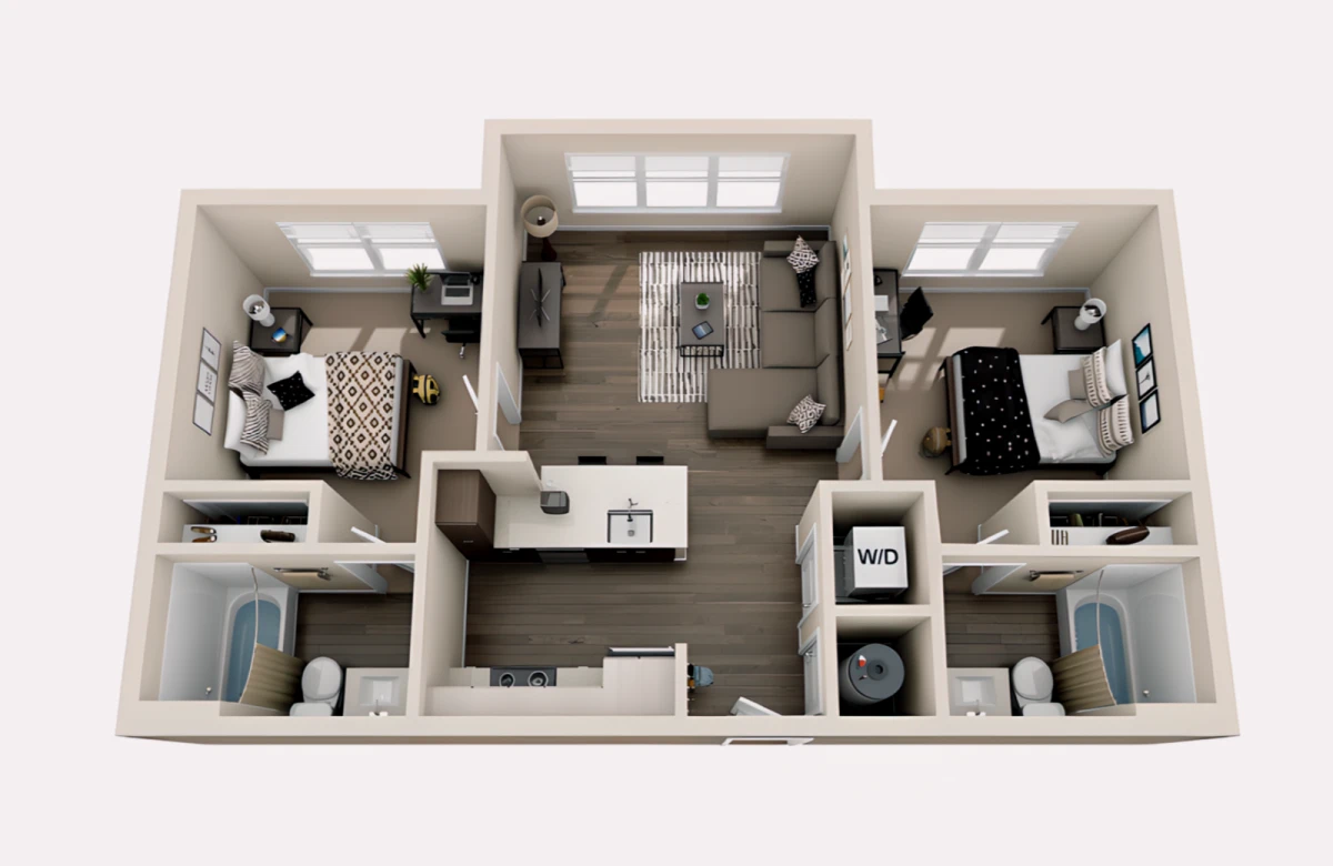 2 bed 2 bath The Brookhaven