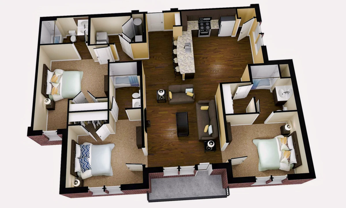 3 Rooms view 1
