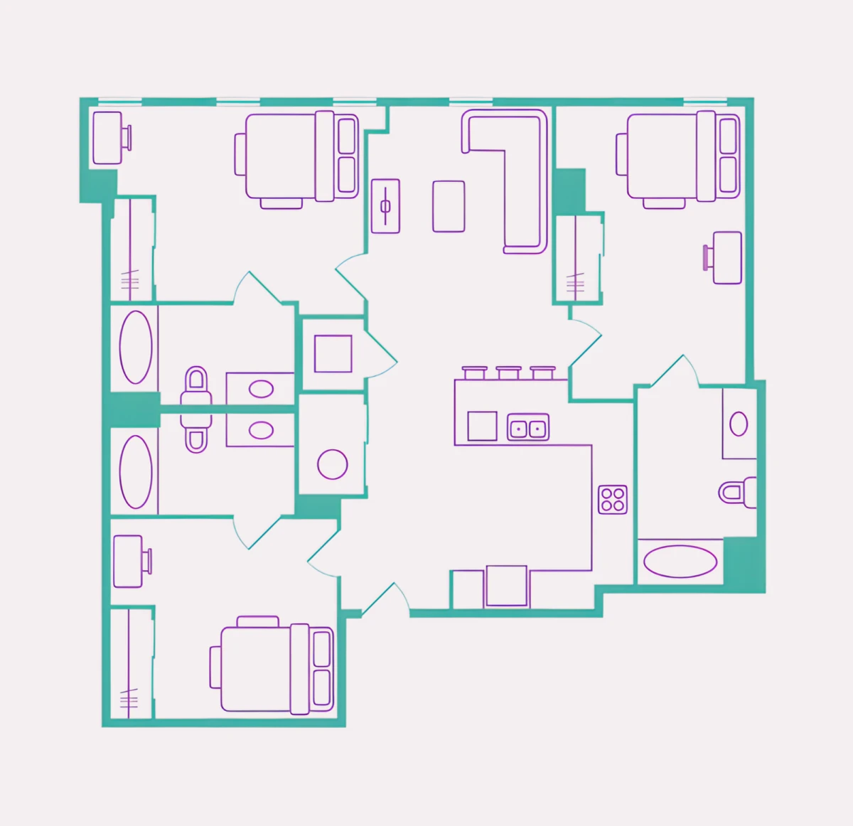3 Rooms view 2