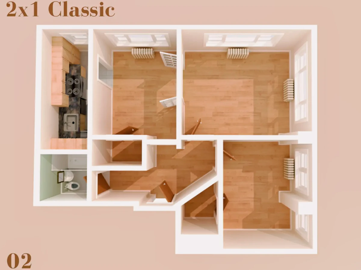 2 Rooms view 3