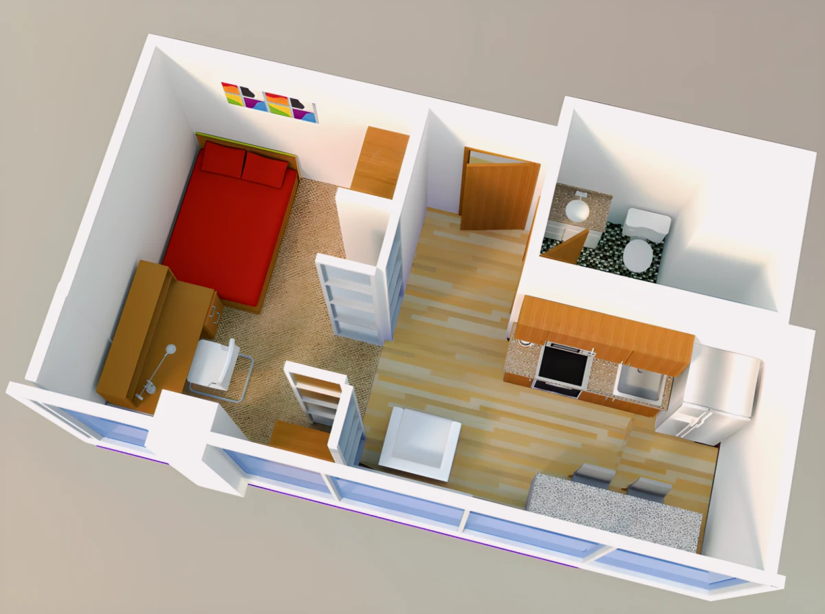 4 Rooms view 2