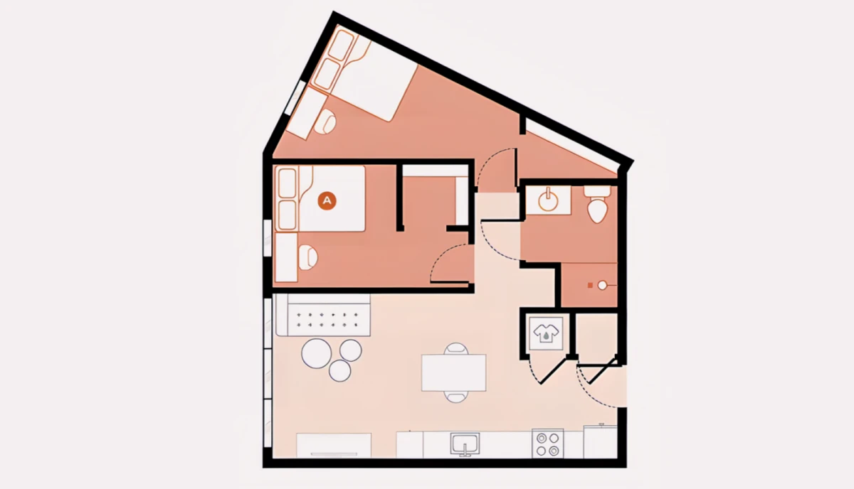 2X1 Rooms view 1