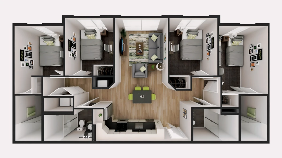 Shared Rooms view 1