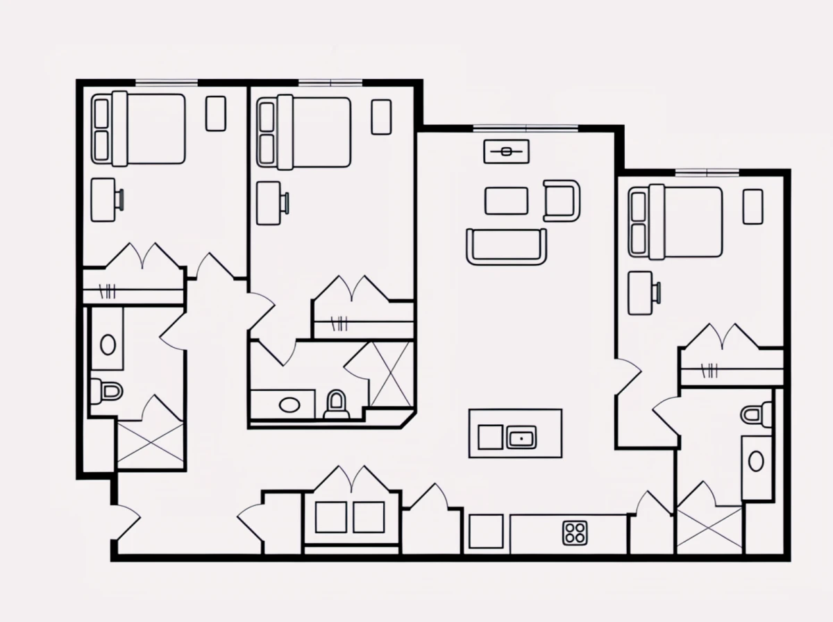 2 Rooms view 1