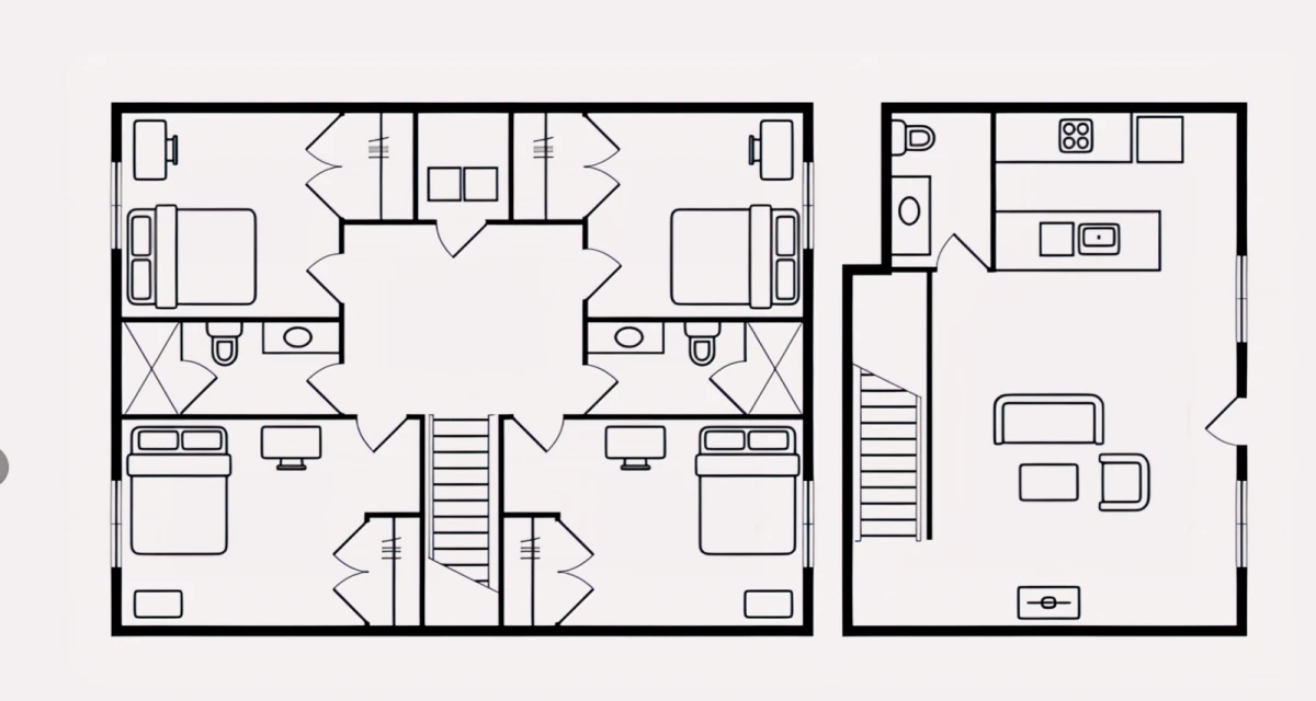4 Rooms view 2