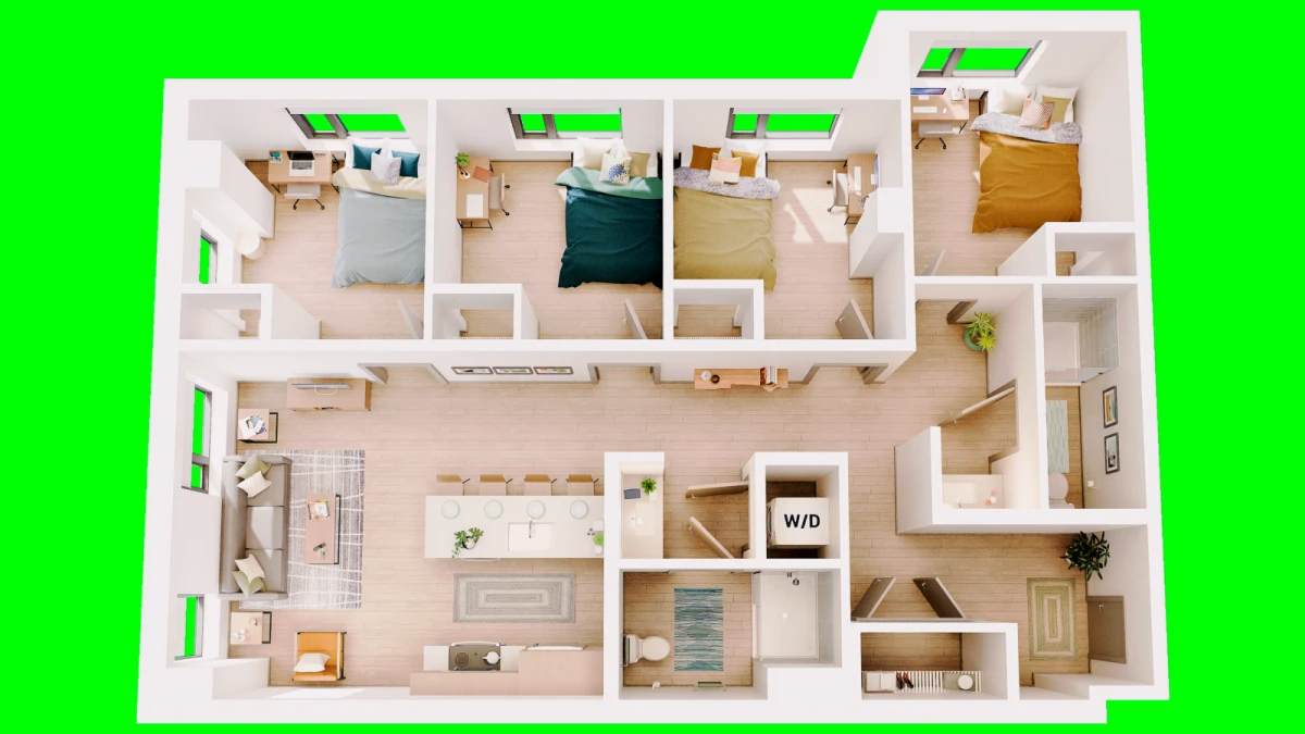 4 Bed 2 Bath D3