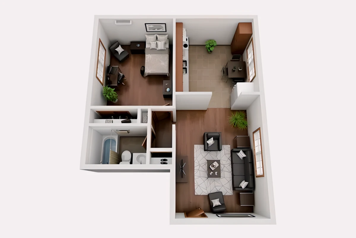 3 Rooms view 1