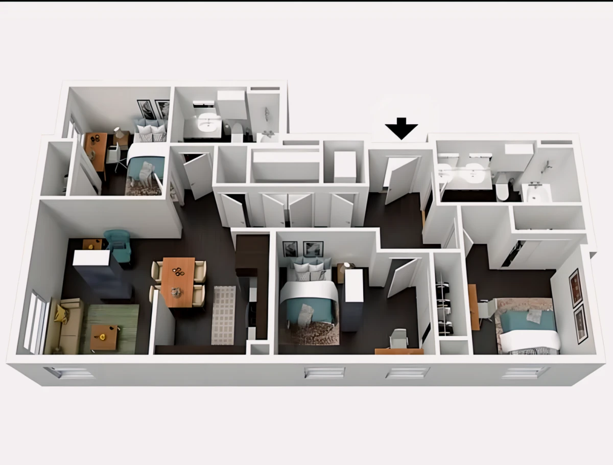 3 Rooms view 1