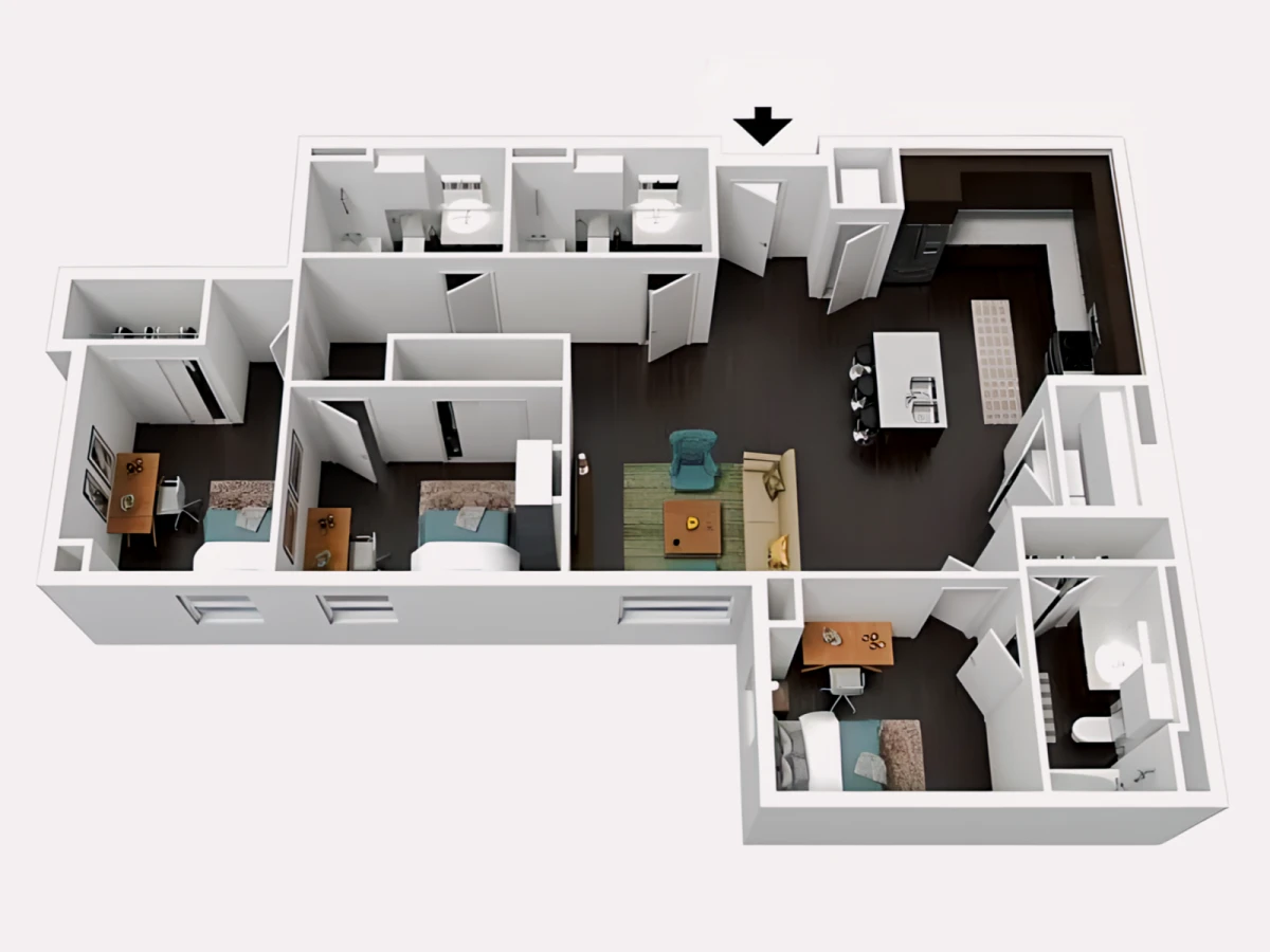 3 Rooms view 2