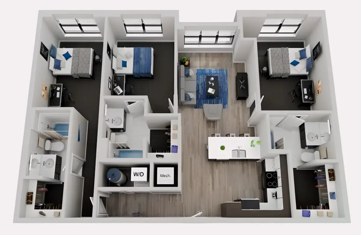 3 Rooms view 4
