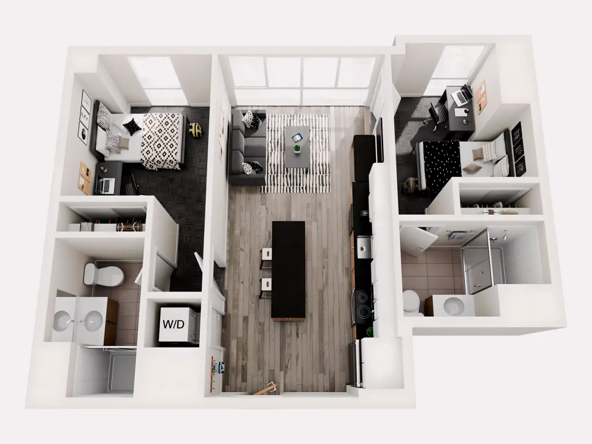 3X4X2 Rooms view 1