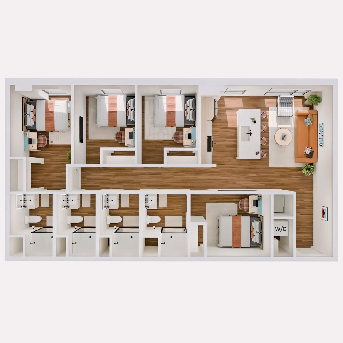 4 Rooms view 1