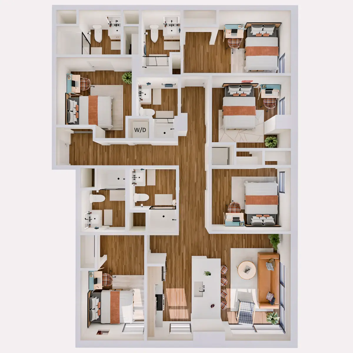 5 Rooms view 3