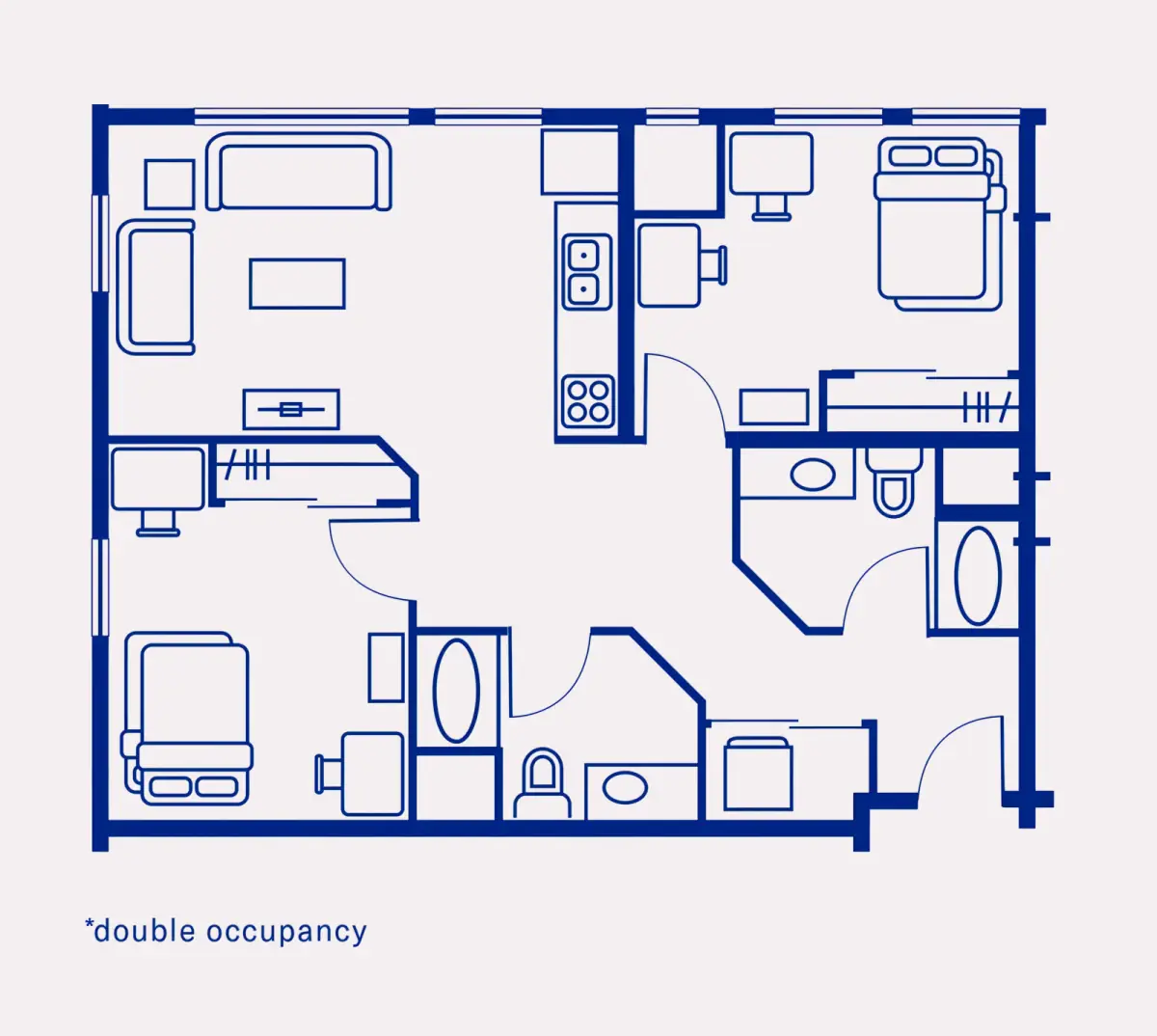 2 Rooms view 1