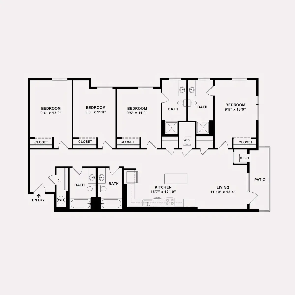 4 Rooms view 1