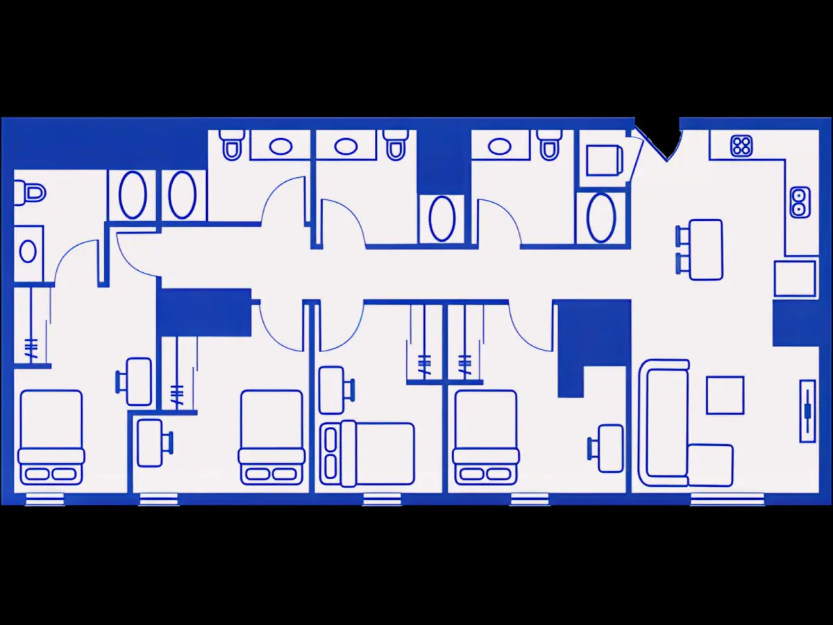 4 Rooms view 2