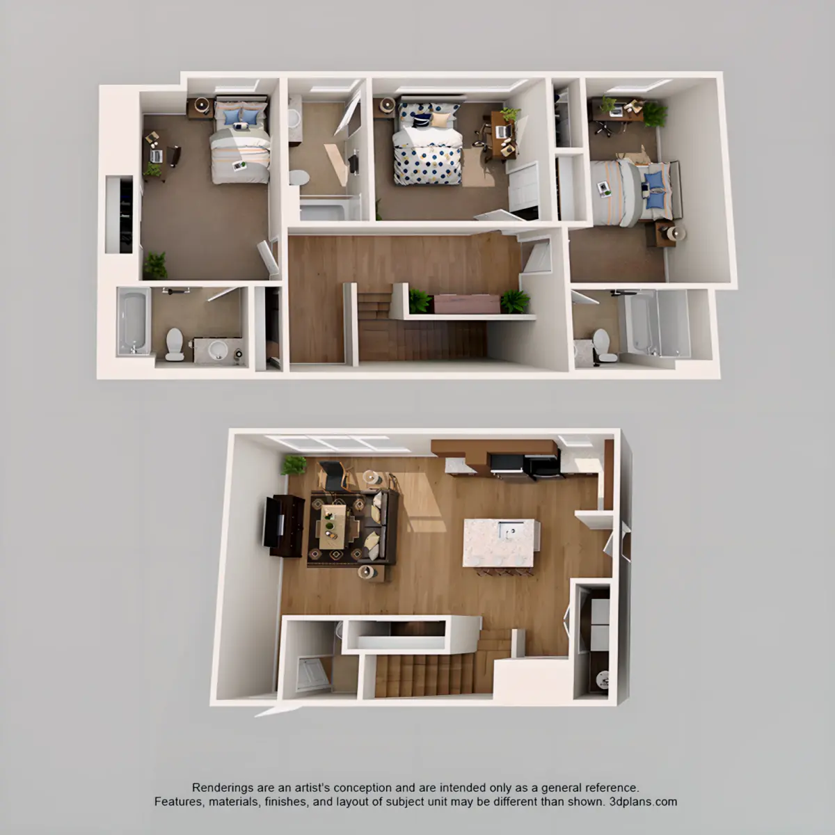 3 Rooms view 1