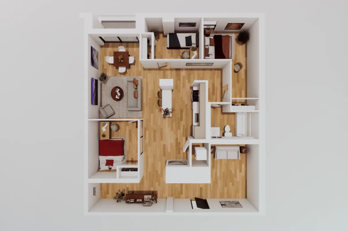 3 Rooms view 1
