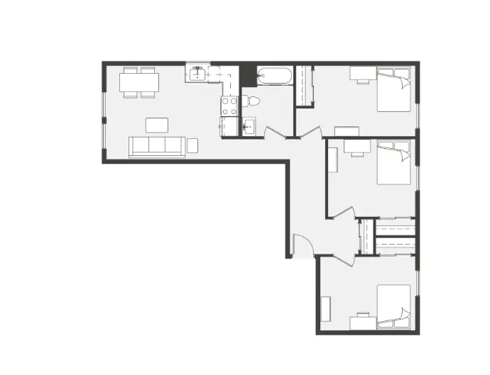 1x1 Rooms view 3