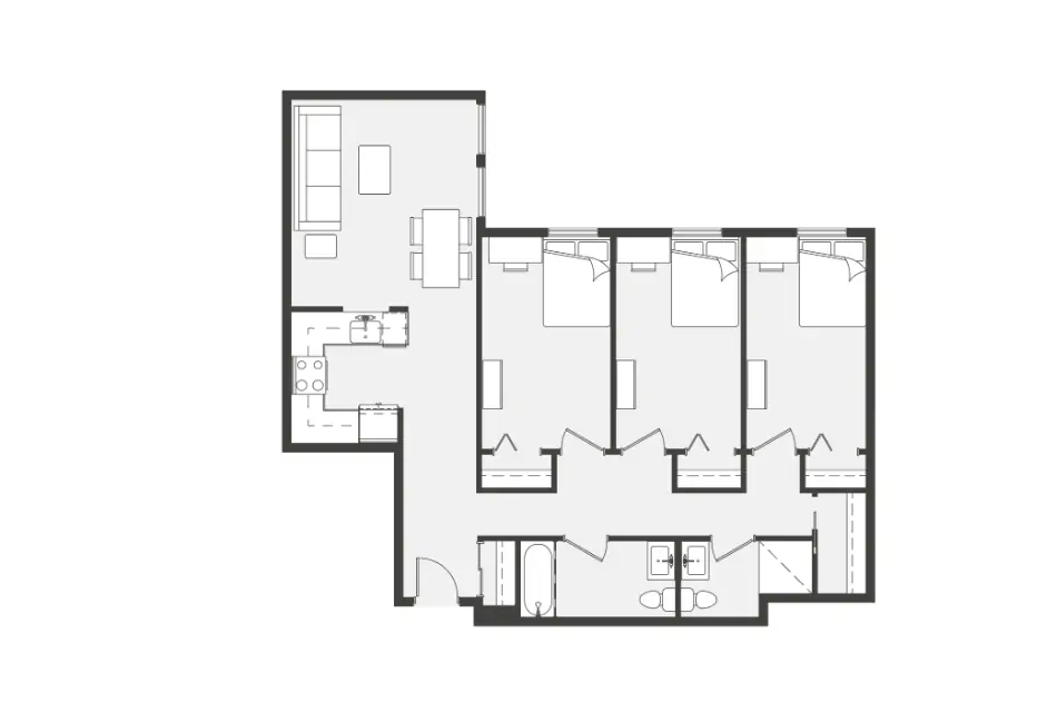 1x1 Rooms view 4