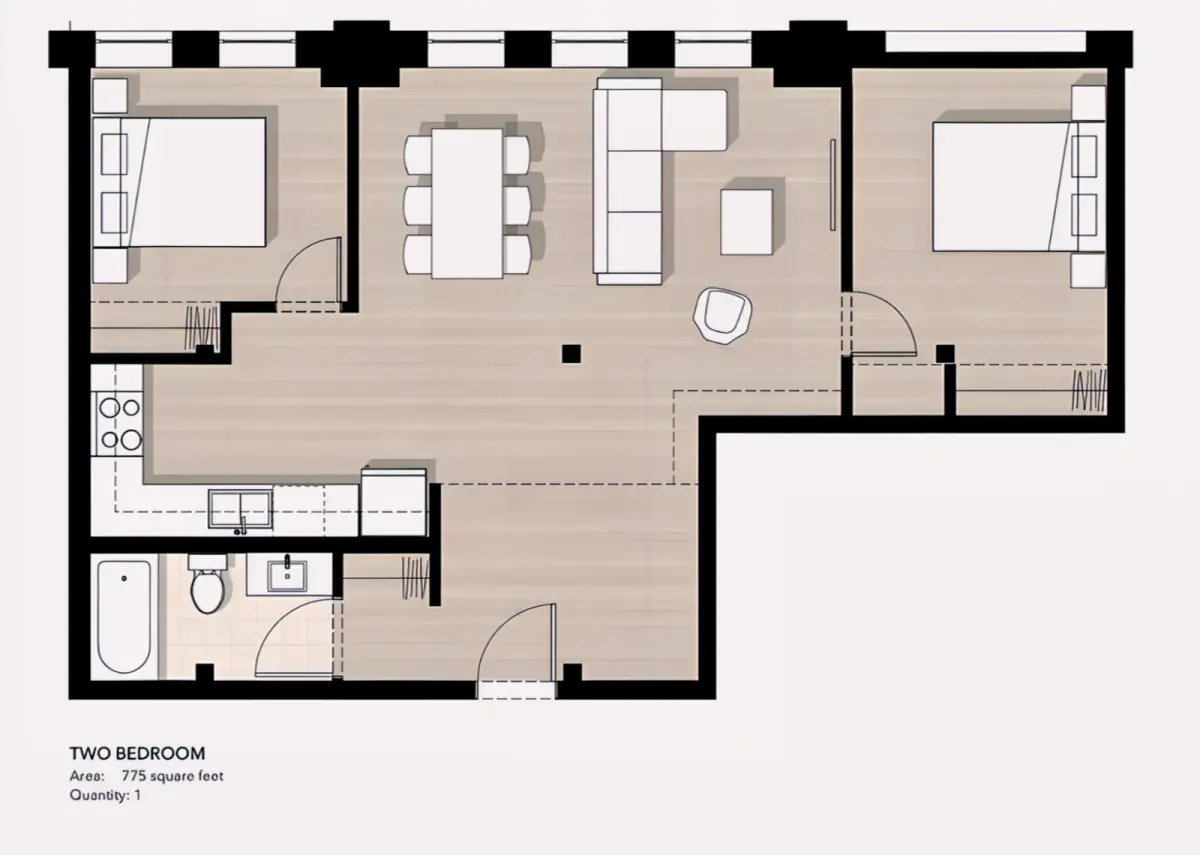 2 Rooms view 2