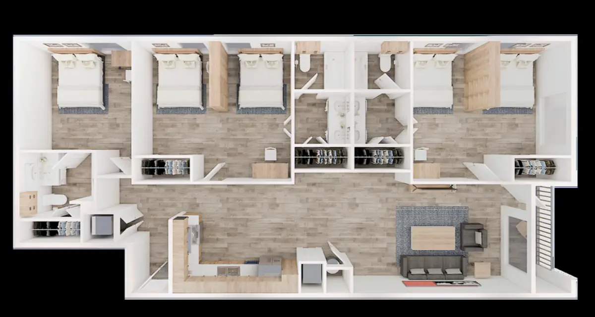 3 Rooms view 2