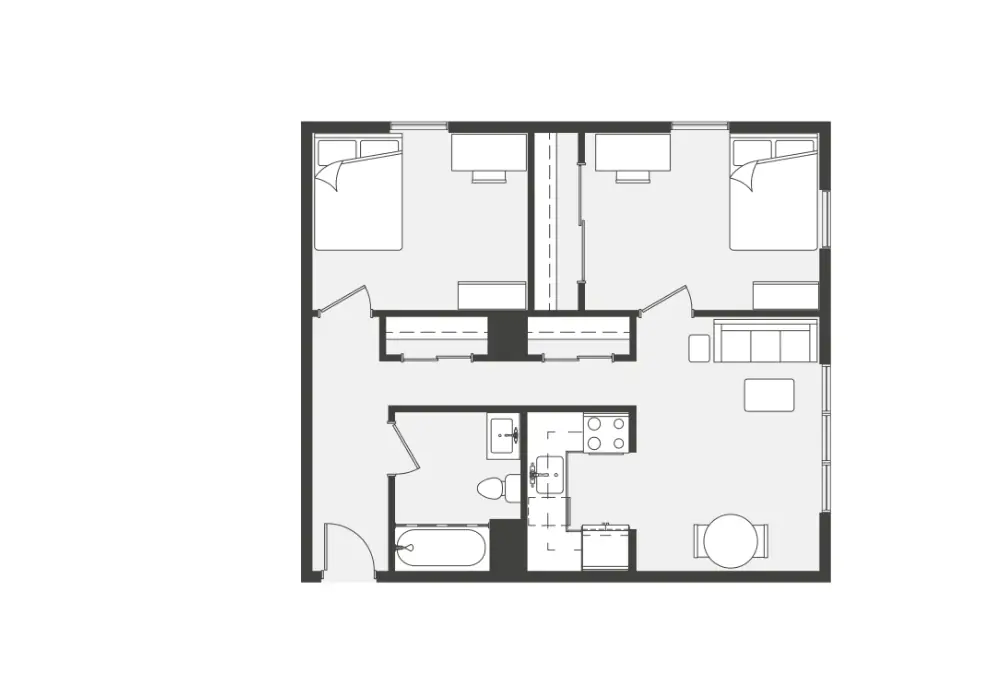 2 Rooms view 1