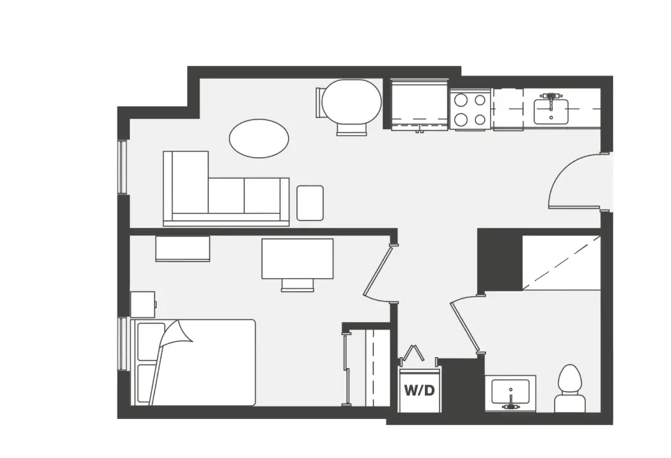 1x1 Rooms view 1