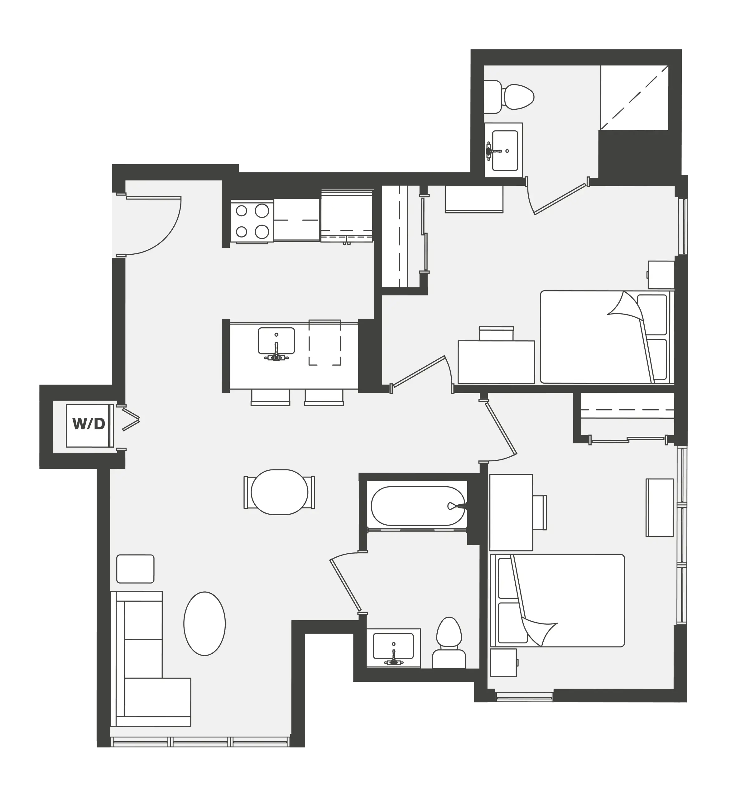 2 Rooms view 1
