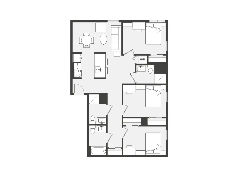2x2 Rooms view 3