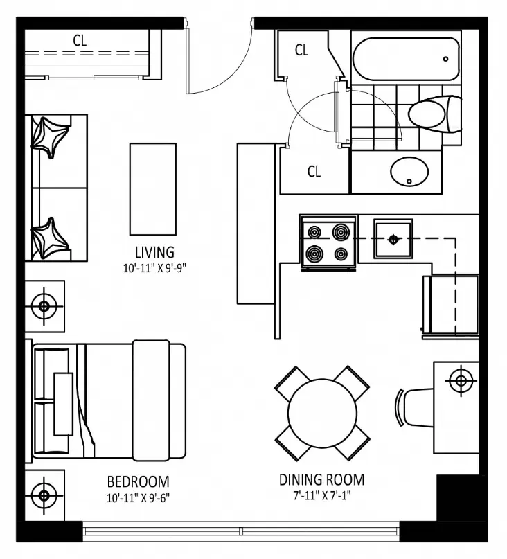 2 Rooms view 3