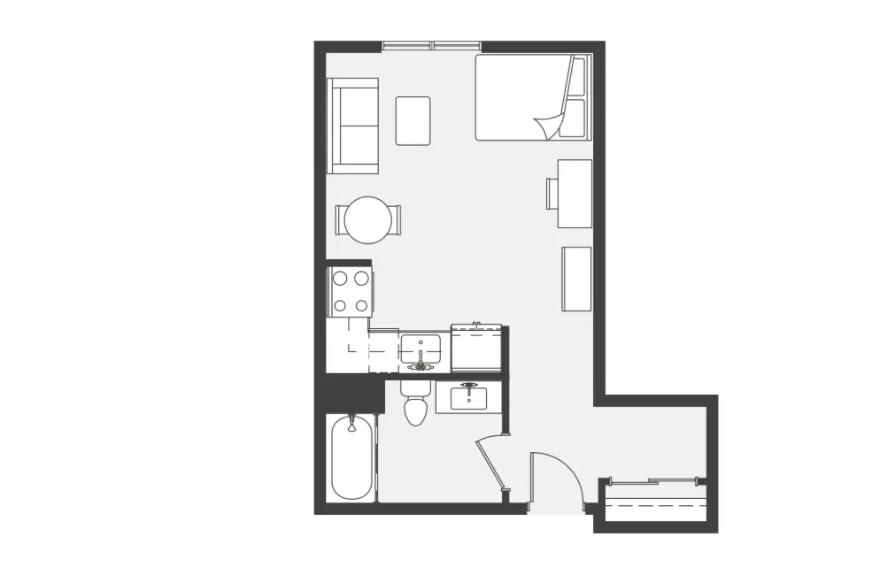2x1 Rooms view 3