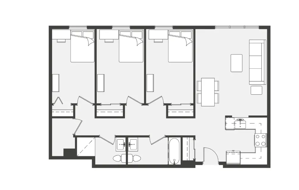 2x1 Rooms view 2