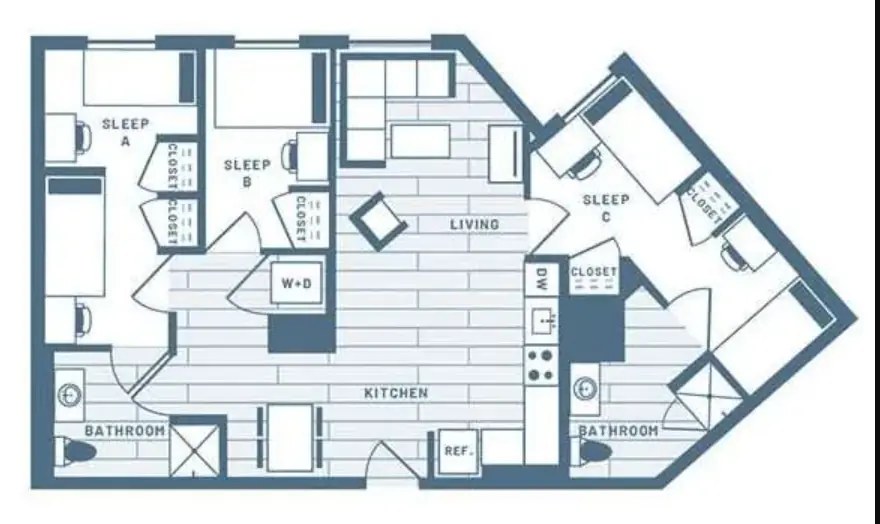 3 Rooms view 1