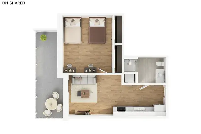 Shared Rooms view 1