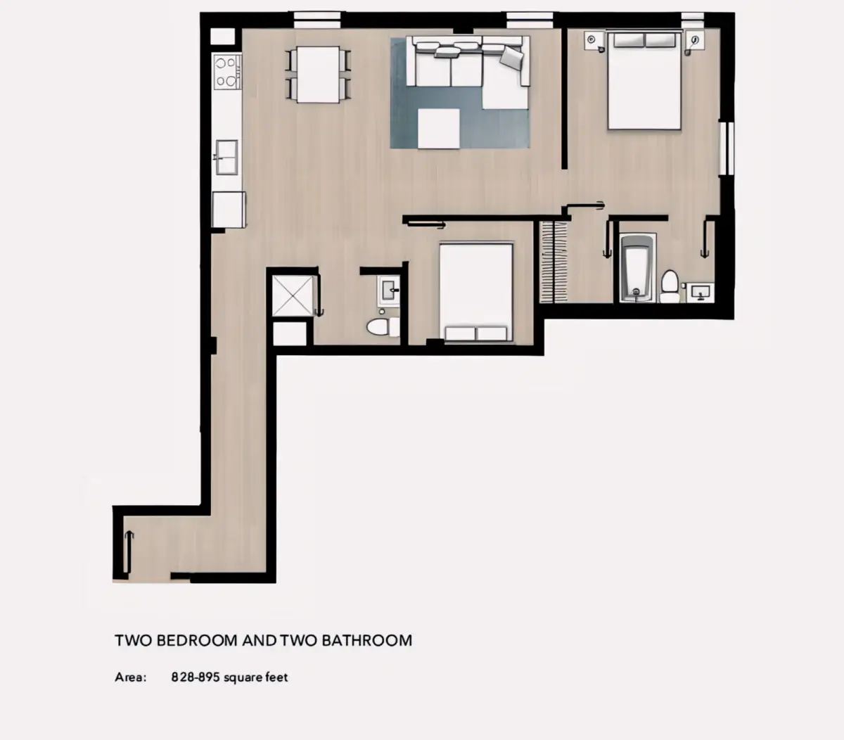 2 Rooms view 3