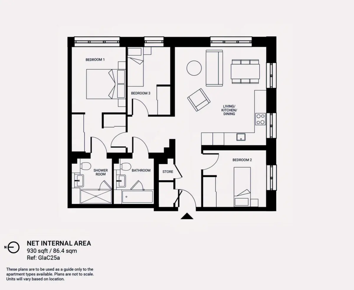 Three Rooms view 1