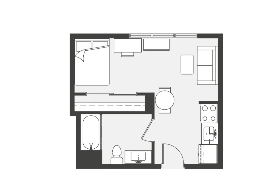 1x1 Rooms view 4