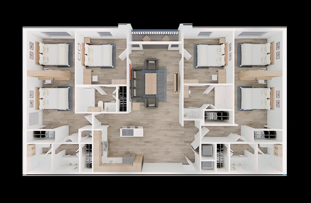 4 Rooms view 1