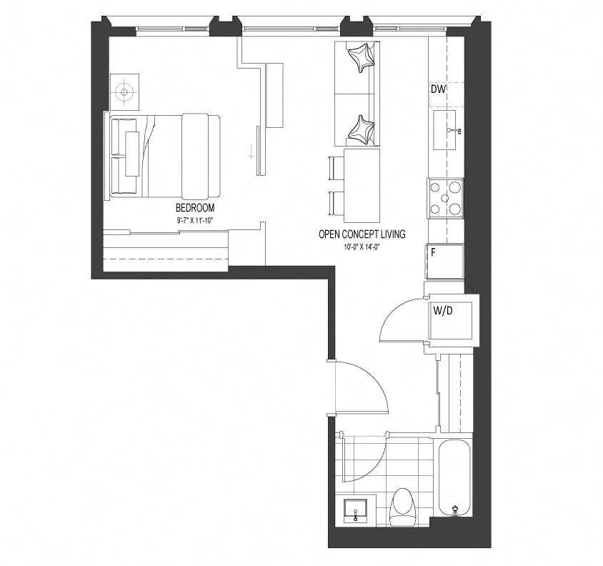 bachelor Rooms view 1