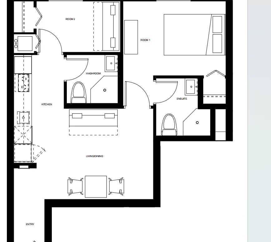 2 Rooms view 1