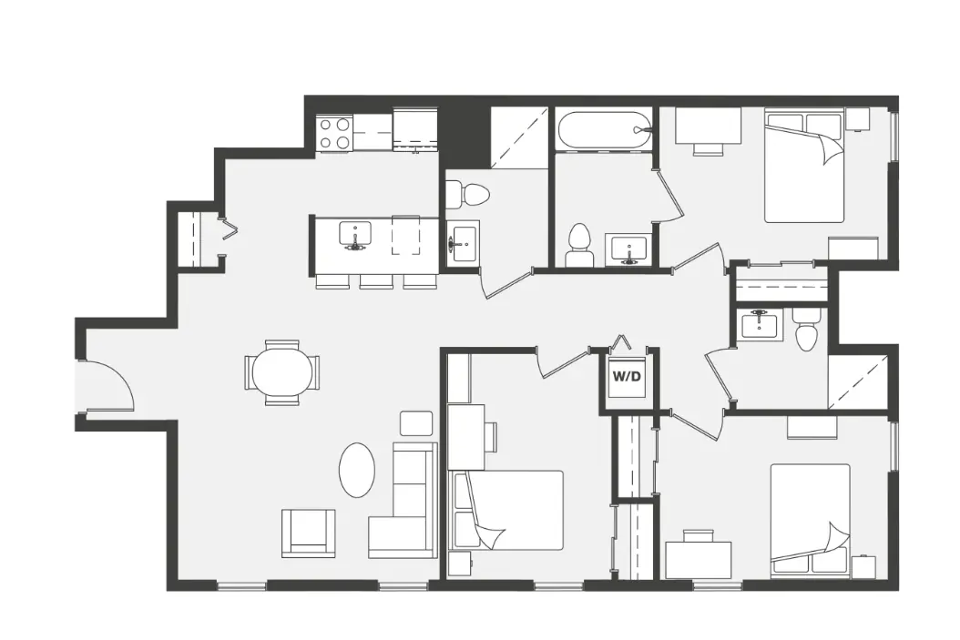 3 Rooms view 1