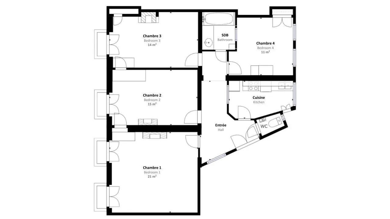 Ensuite Rooms view 1