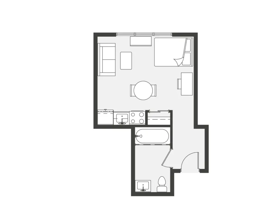 3x1 Rooms view 1