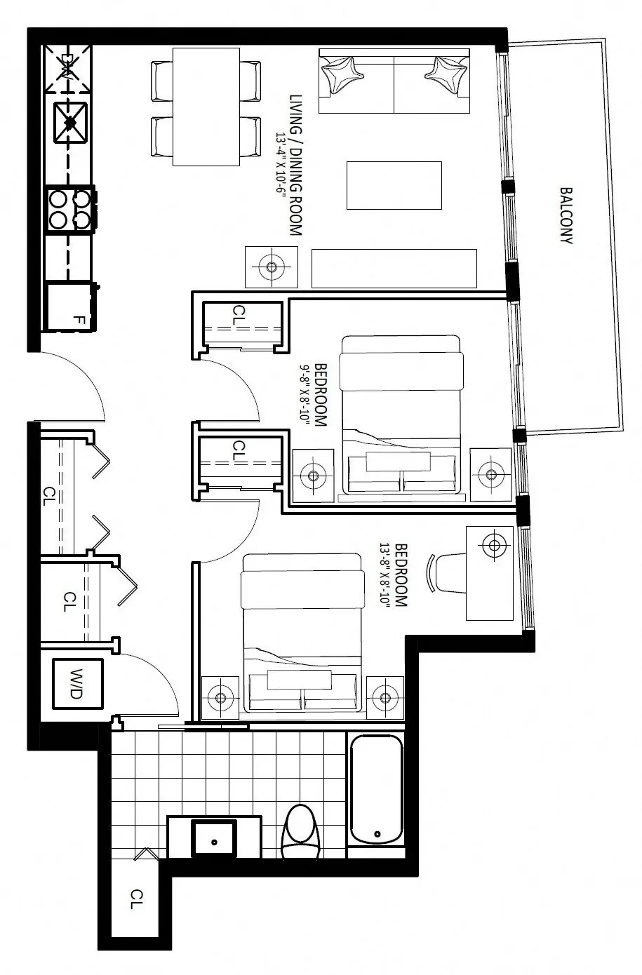 2B1B- Rooms view 1
