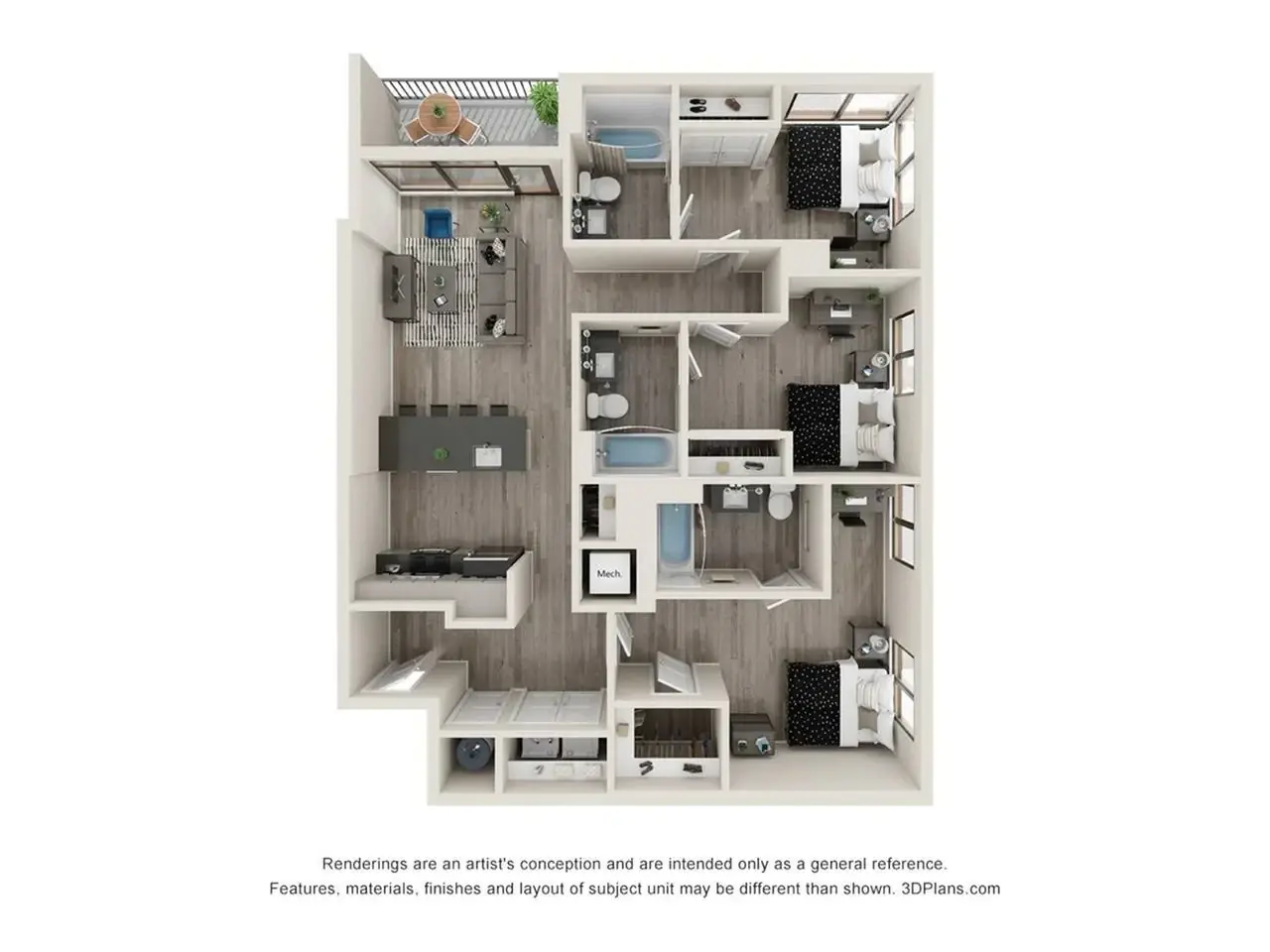 3 Rooms view 2