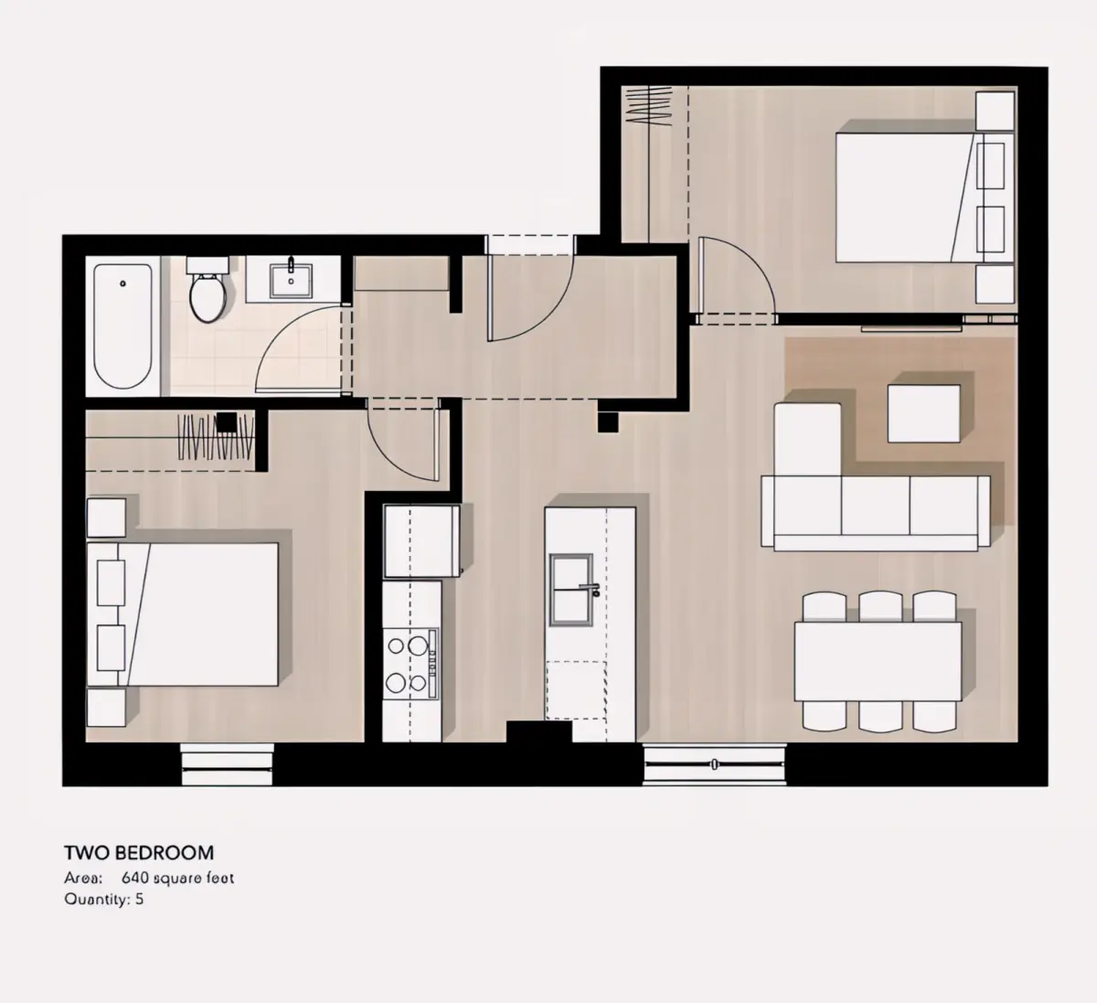 2 Rooms view 1